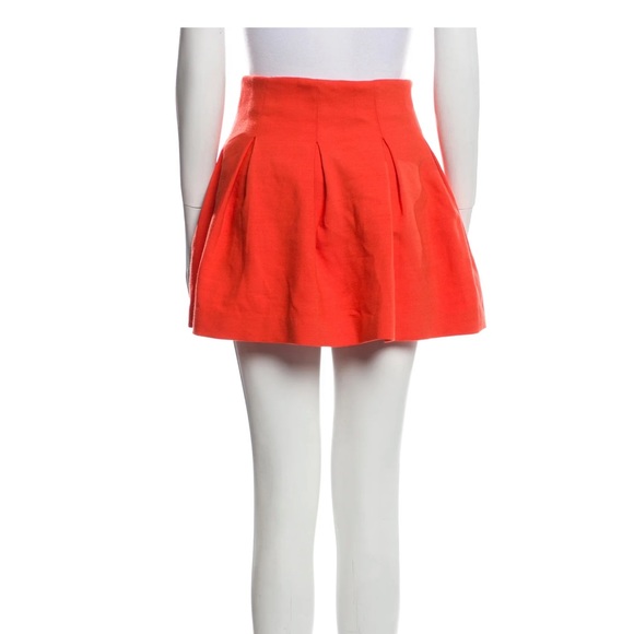 Pristine Milly Mini Girls' orange Milly Minis woven pleated skirt - Picture 6 of 8